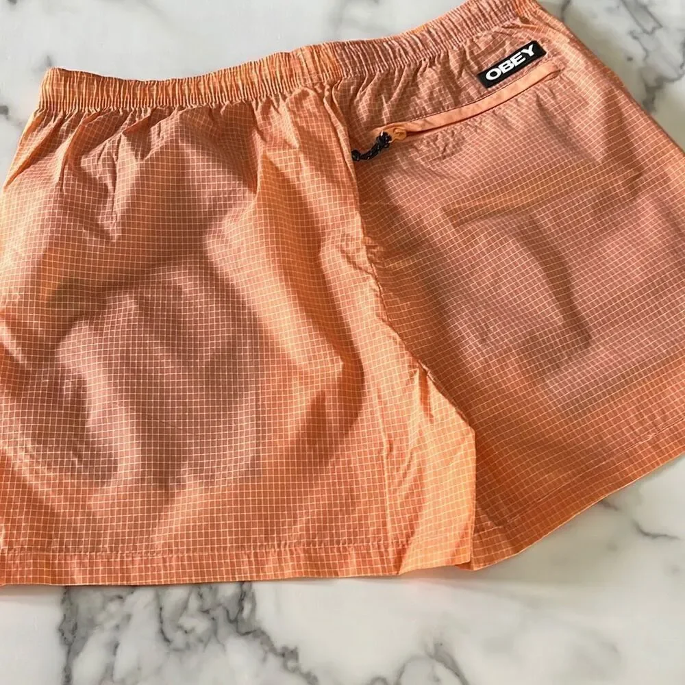 Obey Nylon/Poly Swim Trunks Sz. M